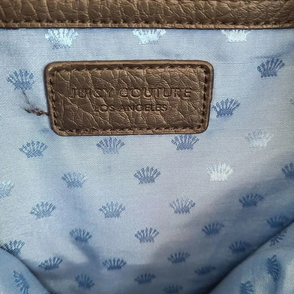 Juicy Couture Large Faux pebbled leather black shoulder bag purse - Picture 7 of 9